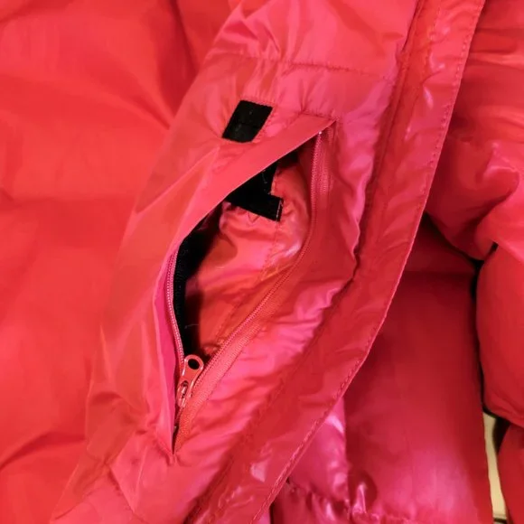 DOWN Jacket RED Montana Mountaineering HOOD Small - Picture 14 of 15